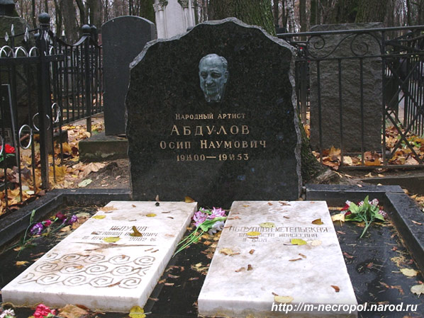 могила Осипа Абдулова, фото Двамала, вар. 3.11.2007 г. 