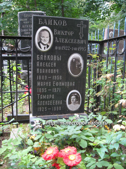 могила В.А. Байкова, фото Двамала, 2009 г.