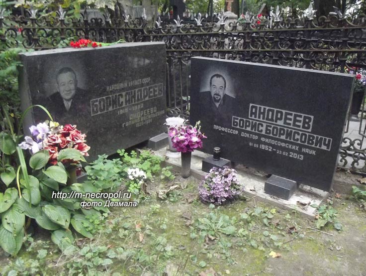 могила Б. Андреева, фото вариант 2017 г