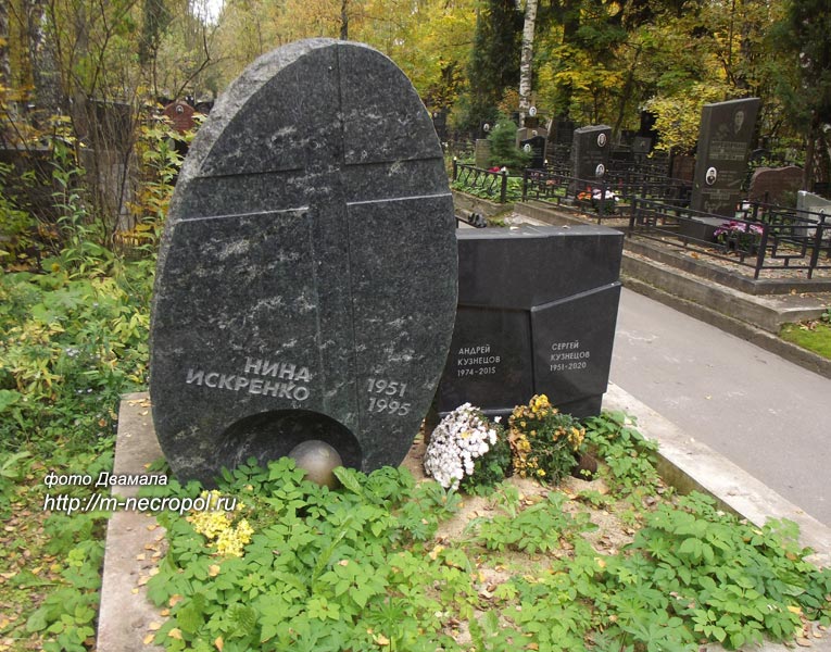 могила Нины Искренко, фото Двамала, вар. 2.9.2021 г. 