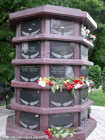 тумба колумбария, где упокоился прах Михаила Кононова, фото Двамала, 24 августа 2007 г. 