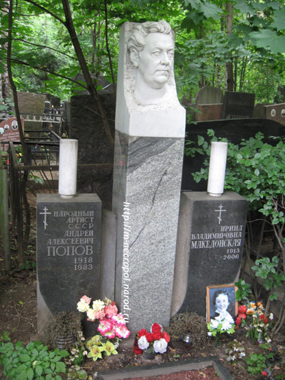 могила А.А. Попова, фото Двамала, вар.
2008 г.