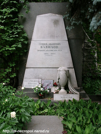 могила С.И. Вавилова, фото Двамала, 2007 